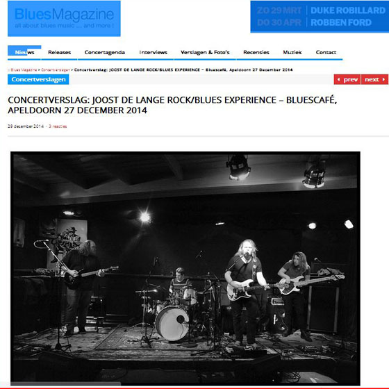 concertverslag Bluescafe Apeldoorn dec 2014